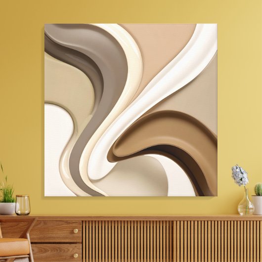 Gestricke Leinwand in stylischer Grafik (Insitu (Wohnzimmer))