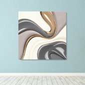 Gestricke Leinwand in stylischer Grafik (Insitu (Holzboden))