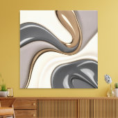 Gestricke Leinwand in stylischer Grafik (Insitu (Wohnzimmer))