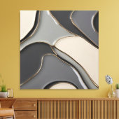 Gestricke Leinwand in stylischer Grafik (Insitu (Wohnzimmer))