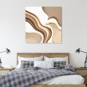 Gestricke Leinwand in stylischer Grafik (Insitu (Schlafzimmer))