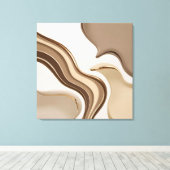 Gestricke Leinwand in stylischer Grafik (Insitu (Holzboden))