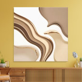 Gestricke Leinwand in stylischer Grafik (Insitu (Wohnzimmer))