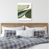 Gestricke Leinwand in stylischer Grafik (Insitu (Schlafzimmer))