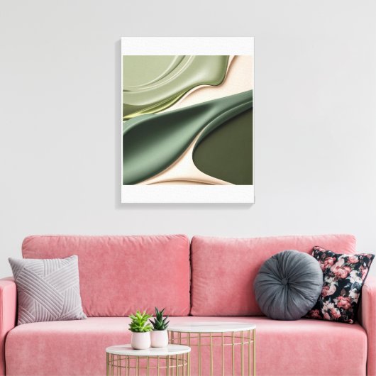 Gestricke Leinwand in stylischer Grafik (Insitu (Wohnzimmer))