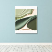 Gestricke Leinwand in stylischer Grafik (Insitu (Holzboden))