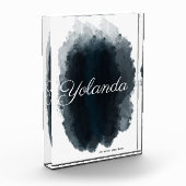 Gestricke Unterschrift fett Fotoblock (Links)