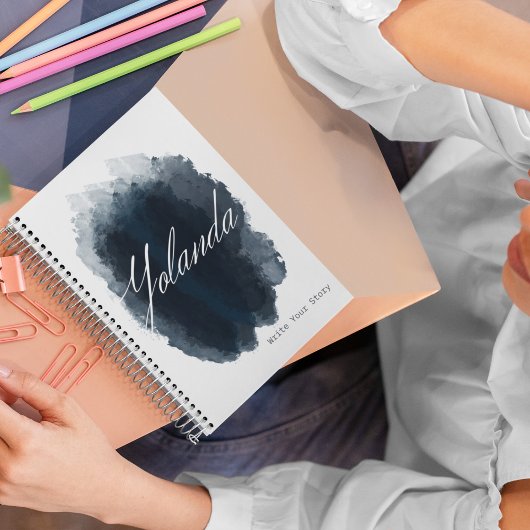 Gestricke Unterschrift fett Notizblock