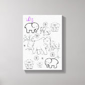 Gestrickte Canvas-Farbelemente Leinwanddruck (Vorderseite)