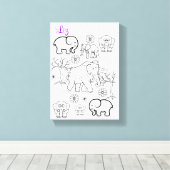 Gestrickte Canvas-Farbelemente Leinwanddruck (Insitu (Holzboden))