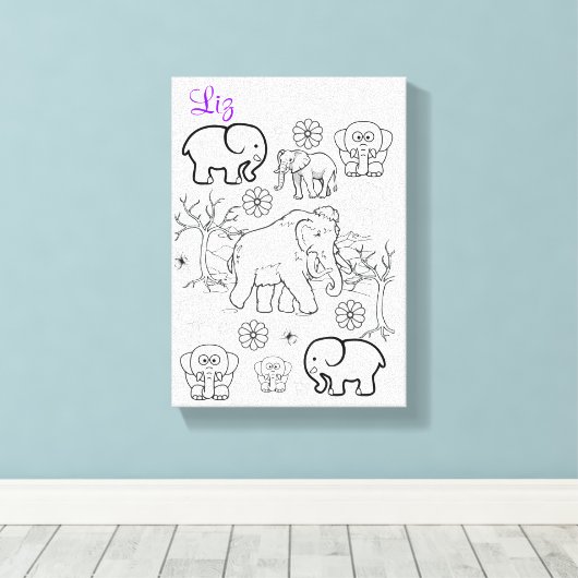 Gestrickte Canvas-Farbelemente Leinwanddruck (Insitu (Holzboden))