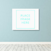 Gestrickte Canvas Print - 20" x 16" Leinwanddruck (Insitu (Holzboden))