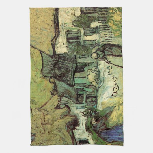 Gestrickte Hütten in Jorgus von Vincent van Gogh Geschirrtuch (Vertikal)