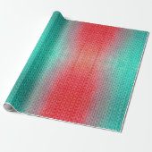 Gestrickte Maschen in Farbverlauf Geschenkpapier (Ungerollt)