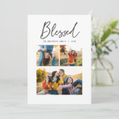 Gestrickte, mehrfarbige Kalligraphie Feiertagskarte (Stehend Vorderseite)