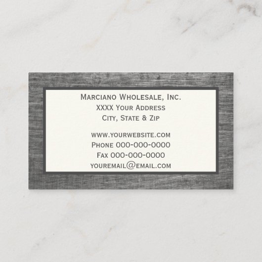 Gestrickte Metal-Textur mit eigenem Logo Visitenkarte (Rückseite)