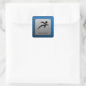 Gestrickte Metallausführung Quadratischer Aufkleber (Tasche)