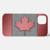 Gestrickte Metalle mit kanadischer Flagge Case-Mate iPhone Hülle (Rückseite (Horizontal))