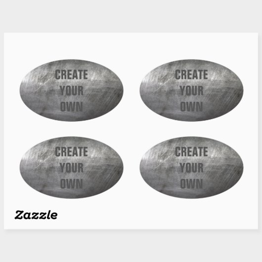 Gestrickte Metallstruktur Ovaler Aufkleber (Blatt)