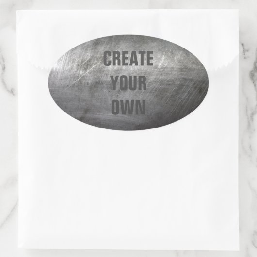 Gestrickte Metallstruktur Ovaler Aufkleber (Tasche)