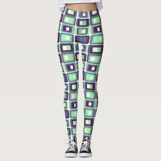 Gestrickte Rechtecke Leggings (Vorderseite)