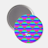 Gestrickte Regenbogenformen Magnet (Vorderseite/Rückseite)