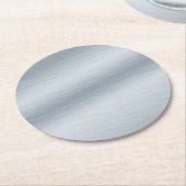 Gestrickte Silber-Look Hintergrundkunst Runder Pappuntersetzer (Angewinkelt)