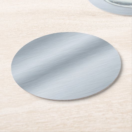Gestrickte Silber-Look Hintergrundkunst Runder Pappuntersetzer (Angewinkelt)