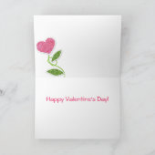 Gestrickte Valentine-Blumen Feiertagskarte (Innenseite)