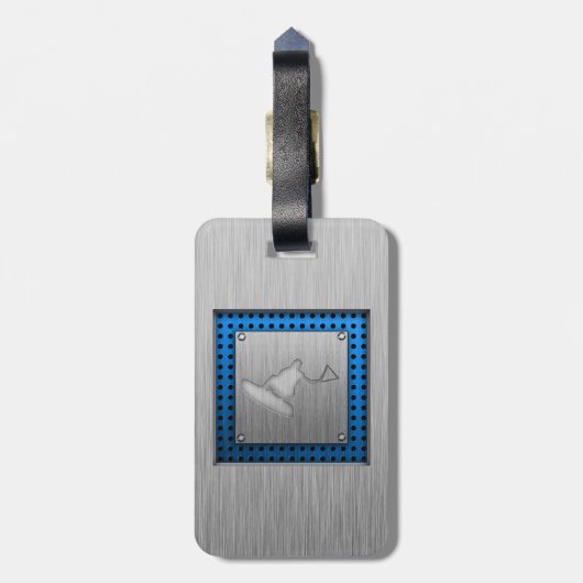 Gestrickte Wakeboarder Gepäckanhänger (Rückseite vertikal)