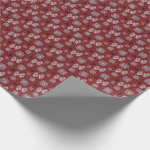 Gestrickte Winter-Weihnachts-Dekorationsmuster Geschenkpapier (Ecke)