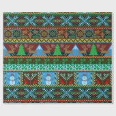 Gestrickter Geschenkpapier (Flach)