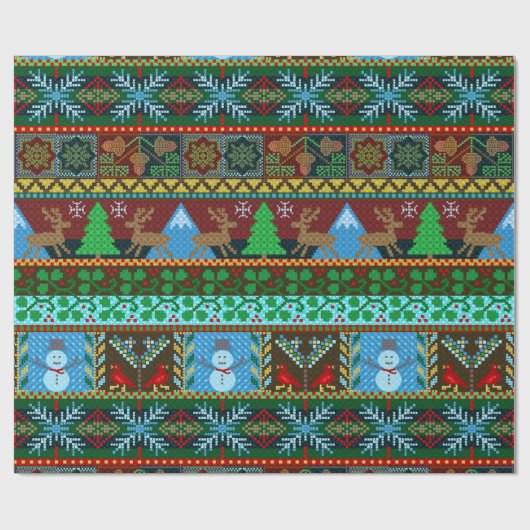 Gestrickter Geschenkpapier (Flach)