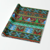 Gestrickter Geschenkpapier (Ungerollt)