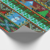 Gestrickter Geschenkpapier (Ecke)