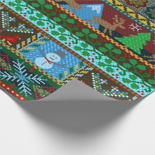 Gestrickter Geschenkpapier (Ecke)
