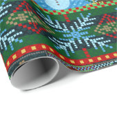 Gestrickter Geschenkpapier (Rolleneckpunkt)