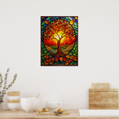 Gestrickter Glastraum Poster (Küche)