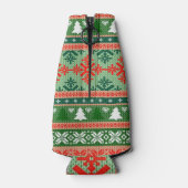 gestrickter hässlicher Weihnachtspulli Flaschenkühler (Rückseite)