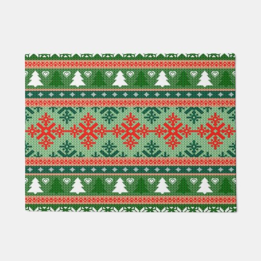 gestrickter hässlicher Weihnachtspulli Fußmatte (Vorderseite)