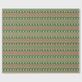 gestrickter hässlicher Weihnachtspulli Geschenkpapier (Flach)