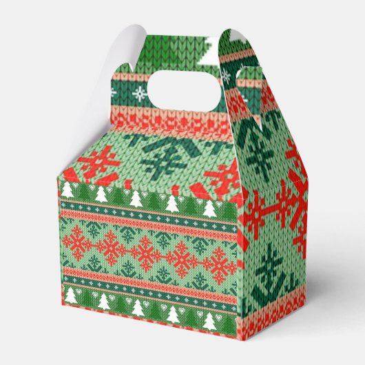 gestrickter hässlicher Weihnachtspulli Geschenkschachtel (Rückseite)