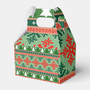 gestrickter hässlicher Weihnachtspulli Geschenkschachtel