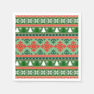 gestrickter hässlicher Weihnachtspulli Serviette