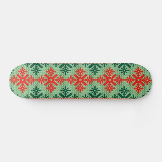 gestrickter hässlicher Weihnachtspulli Skateboard (Horizontal)