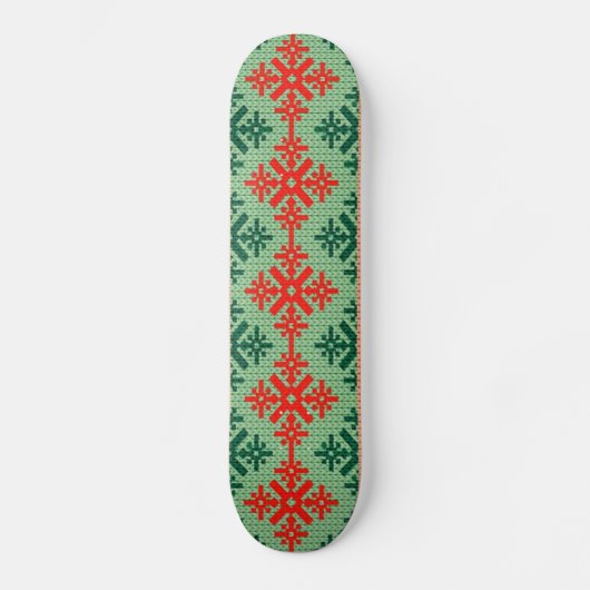 gestrickter hässlicher Weihnachtspulli Skateboard (Vorderseite)