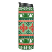 gestrickter hässlicher Weihnachtspulli Thermosbecher (Nach rechts gedreht)