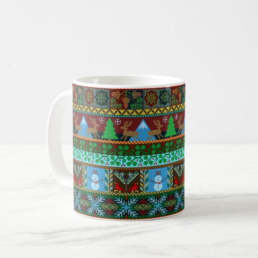 Gestrickter Kaffeetasse (Vorderseite Links)