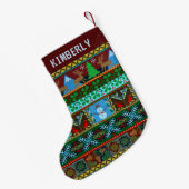 Gestrickter Name des Kleiner Weihnachtsstrumpf (Rückseite (Hängend))