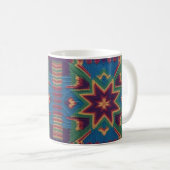Gestrickter Schmetterling & farbenfrohes florales Kaffeetasse (VorderseiteRechts)